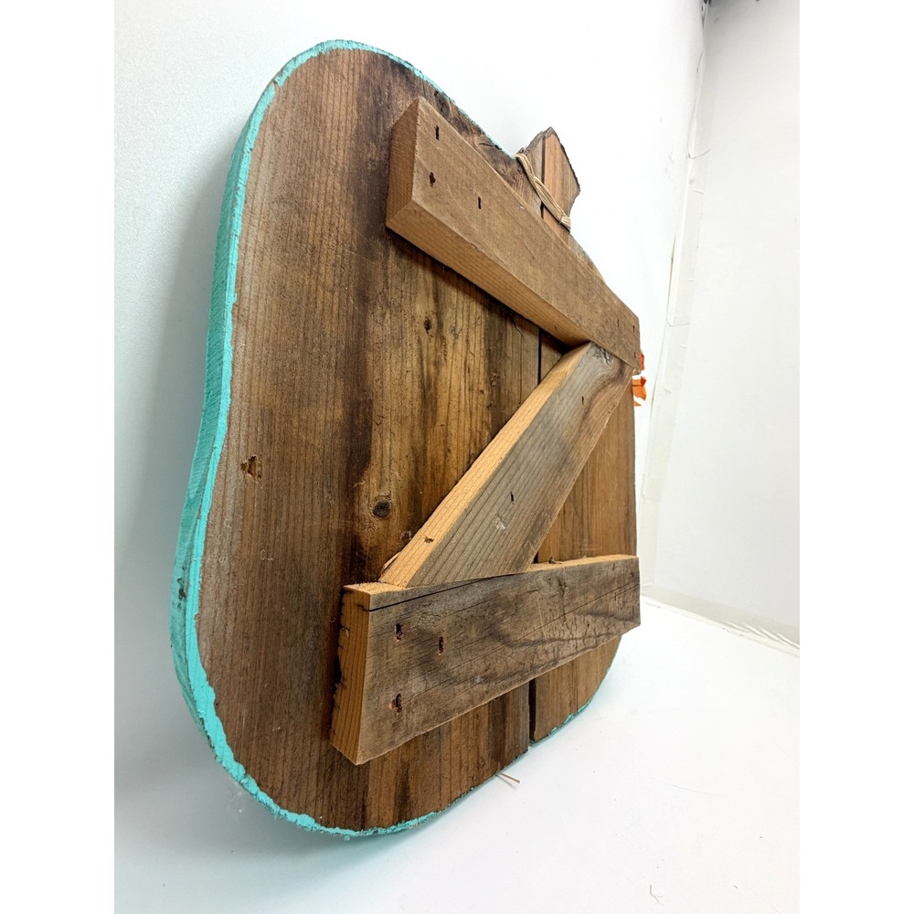 Rustic Teal Wooden Pumpkin Fall Decor Shabby Chic Autumn Thanksgiving Sign - Picture 4 of 8